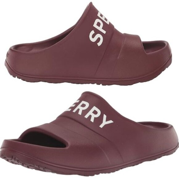 Sperry Men's float Zero Water Absorption Slide Sandals BURGUNDY 🆕NWT🏃♀️💨⚡🚚 - Picture 14 of 16